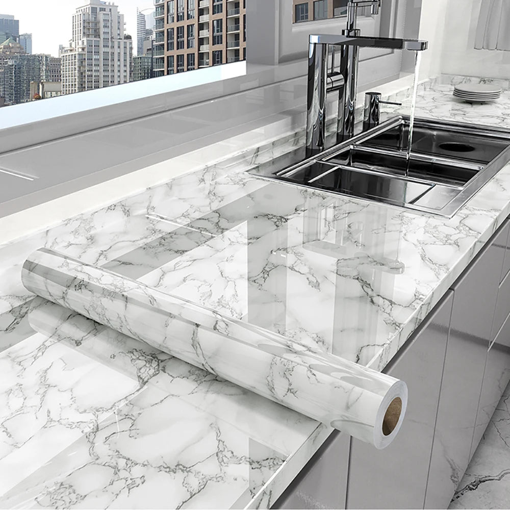 ¡Mármol Style – Papel Vinil Adhesivo Marmoleado 10m ✨