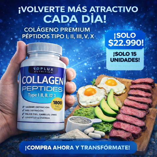Toplux™ – Collagen Peptides + Looksmaxing & Energía ⚡